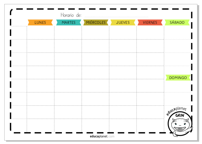 calendario horarios